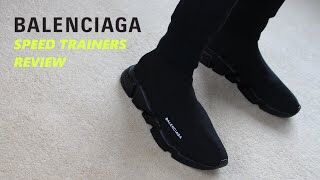 Red Balenciaga Speed Trainers review and on foot 